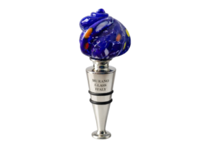 Rosa wine stopper, Murano, Blue Grits (Moonlight, Italy)